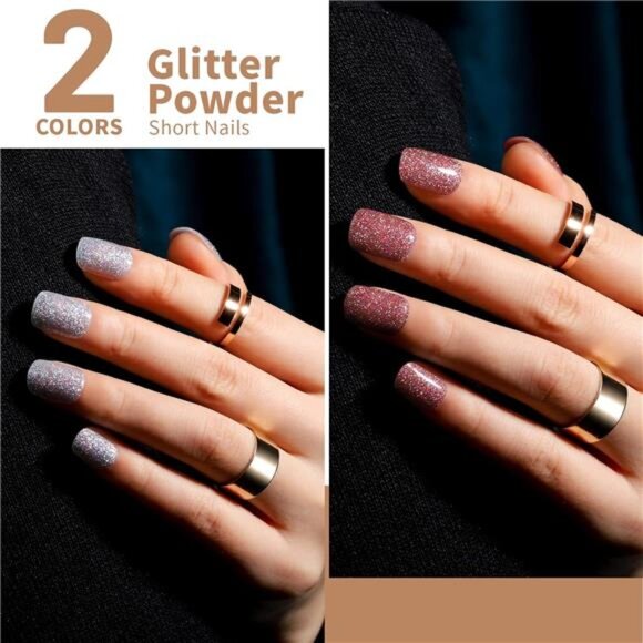 576 Pcs Short Square Press On Nails Kit Matte, Glossy, Glitter French Designs - Picture 3 of 7